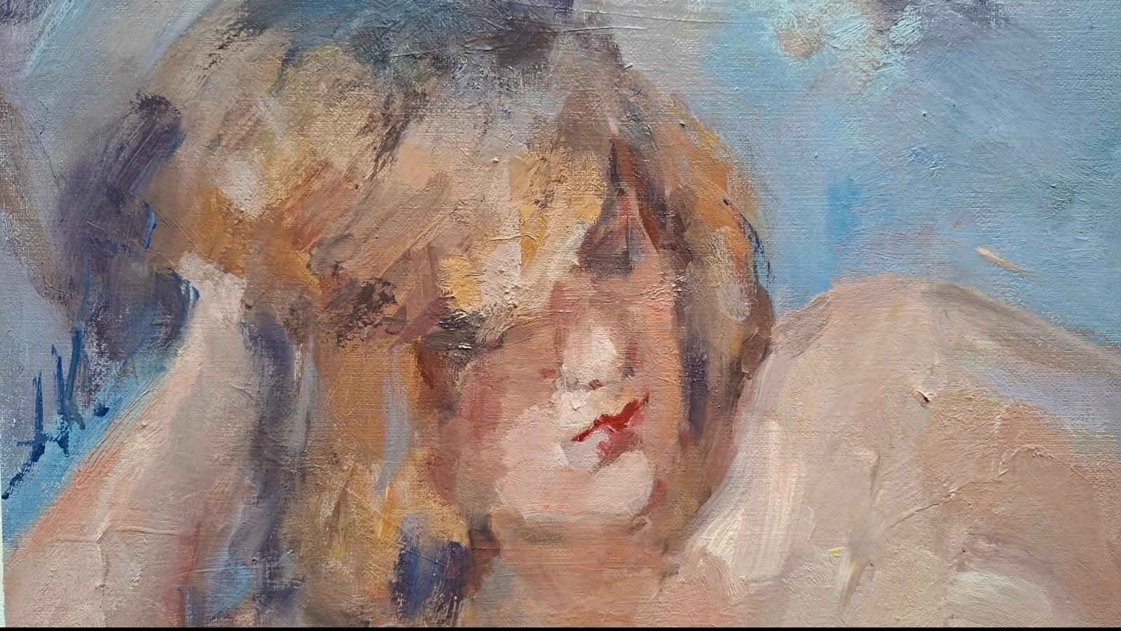 Authentiek olieverf portret van Alexandra Konstantinovna, Antiek en Kunst, Ophalen of Verzenden, Handgeschilderd, Olieverf, Portret