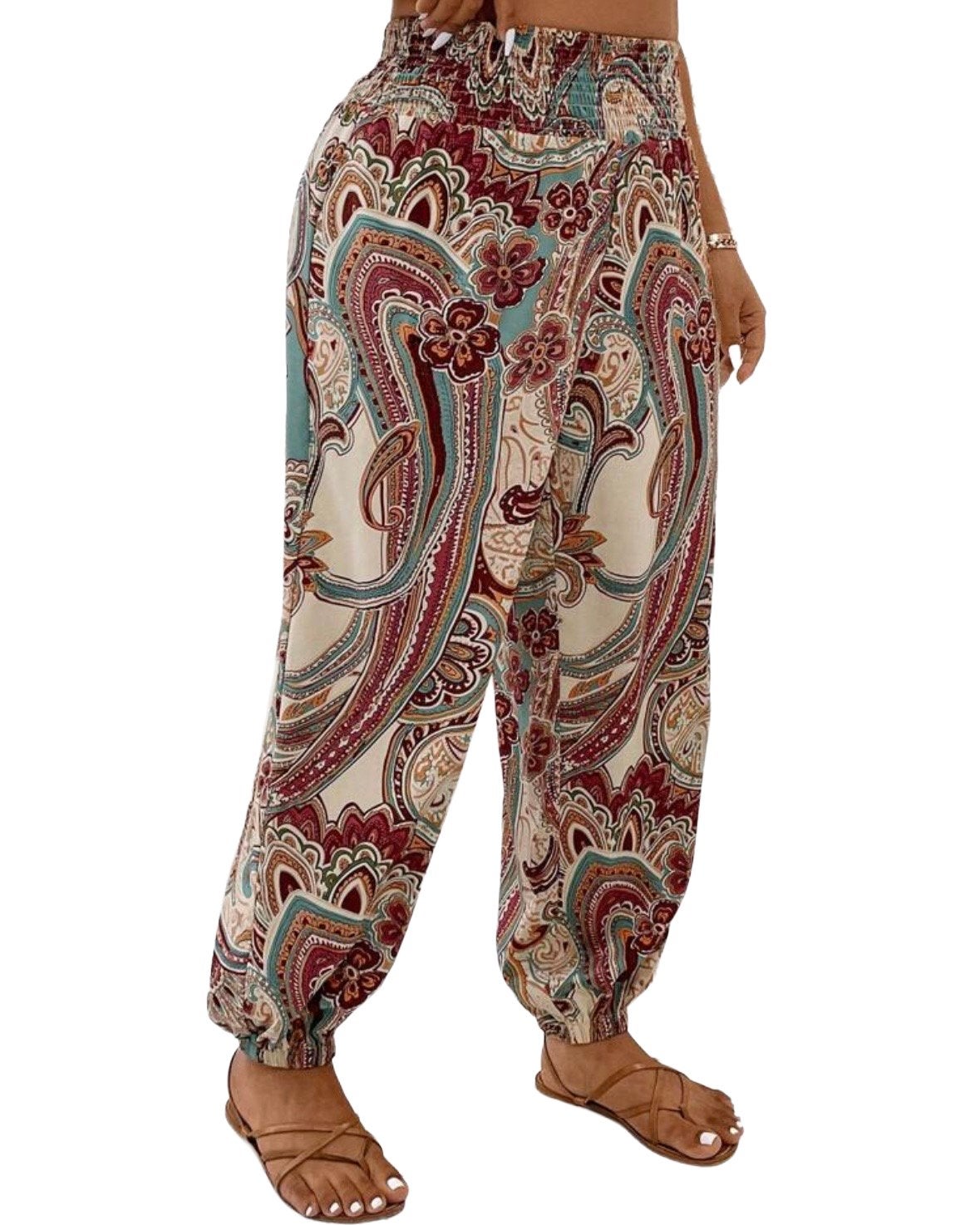 Harembroek met Paisley Print (44-52), Ophalen of Verzenden, Nieuw, Meerkleurig, Broek of Spijkerbroek