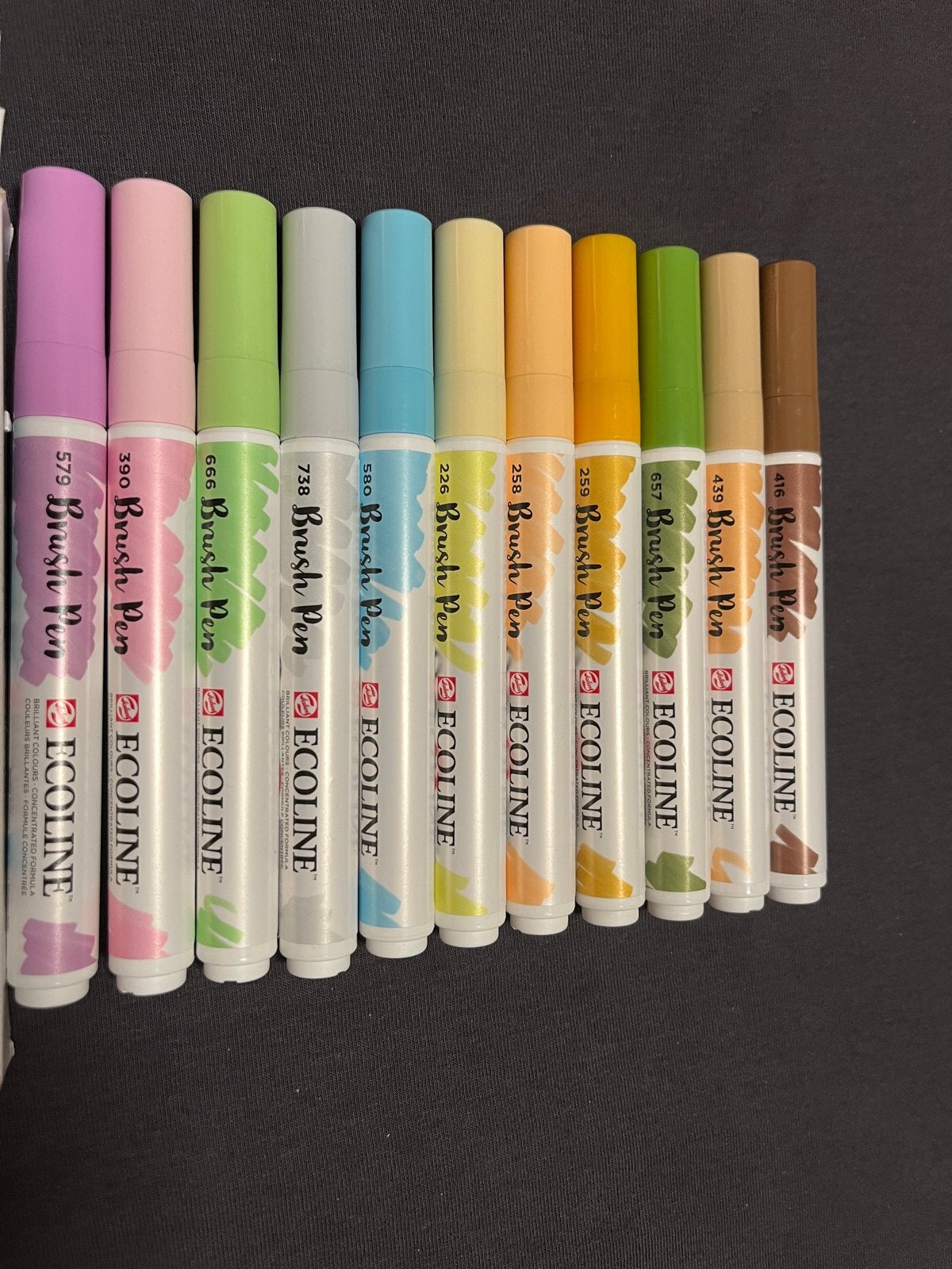 11 Ecoline Brush Pens - Diverse Kleuren, Hobby en Vrije tijd, Ophalen of Verzenden, Nieuw, Overige typen