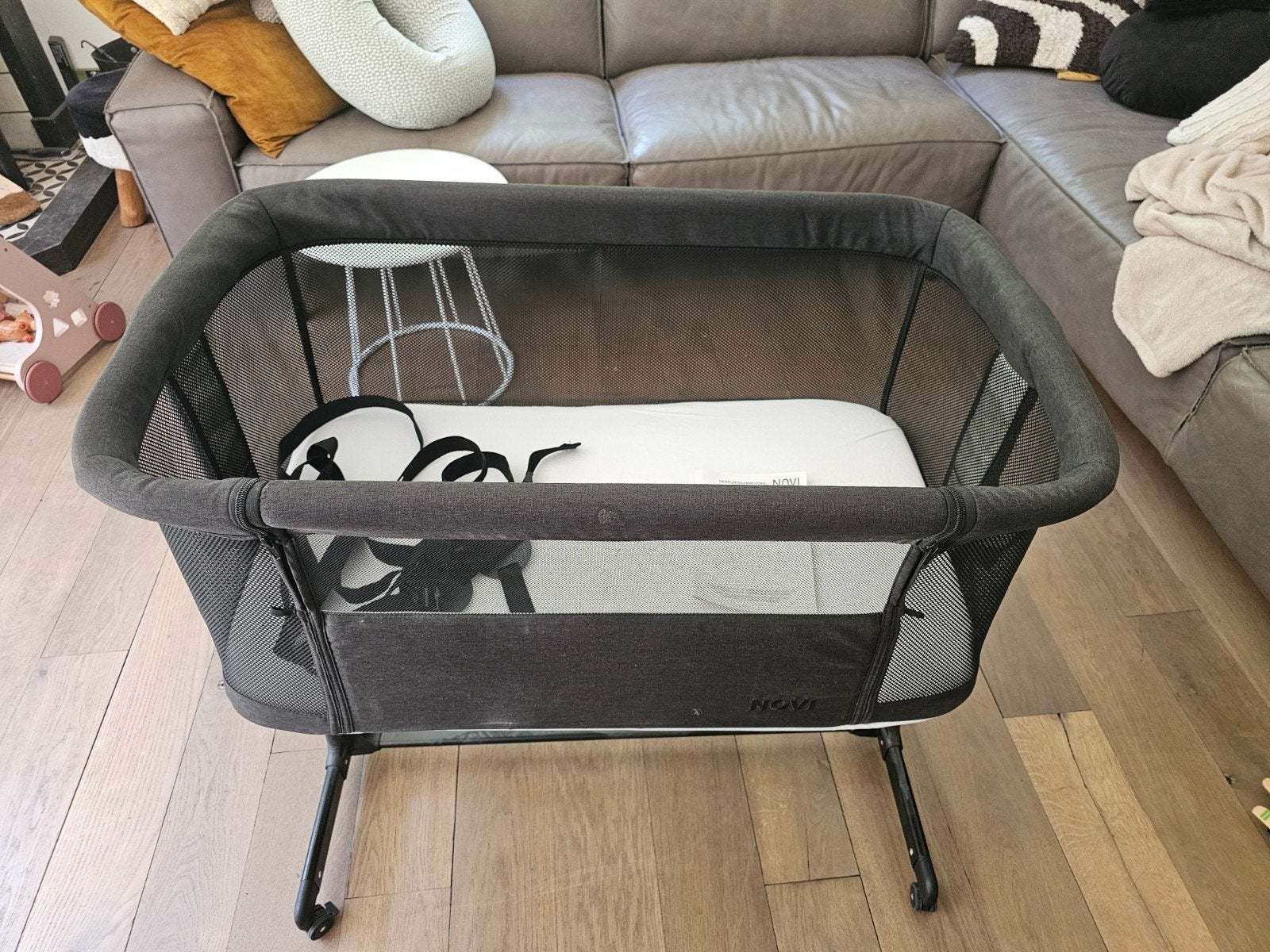 Co sleeper Novi at home antraciet, Ophalen, Zo goed als nieuw, Wieg