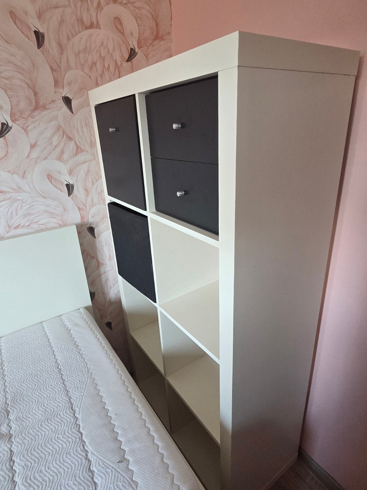 Kast en 1 persoon bed met lade kasten eronder, Gebruikt, 100 tot 150 cm, Ophalen of Verzenden, Minder dan 100 cm
