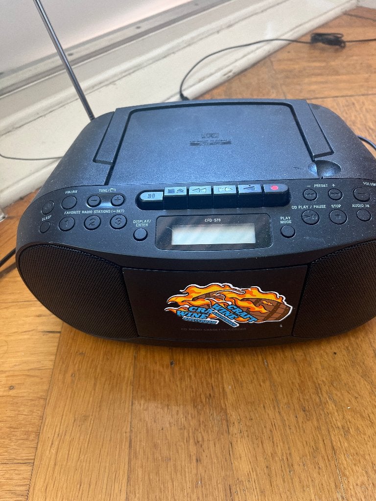Sony CFD-S70 draagbare stereo boombox, Ophalen, Gebruikt, Cassettedeck, MP3-aansluiting