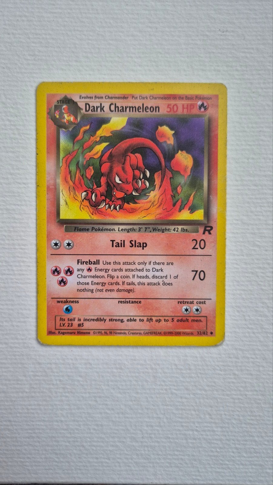 Charmeleon #32 Pokémon Kaart - Dark Charmeleon, Ophalen of Verzenden, Gebruikt, Losse kaart