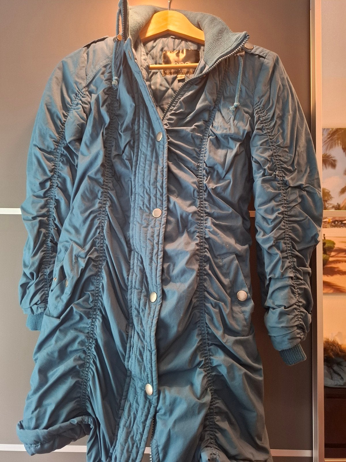 Zwangerschap winterjas, Blauw, Ophalen of Verzenden, Maat 34 (XS) of kleiner, Gedragen