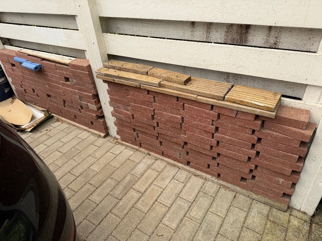 Rode bakstenen, Ophalen, Zo goed als nieuw, Bakstenen