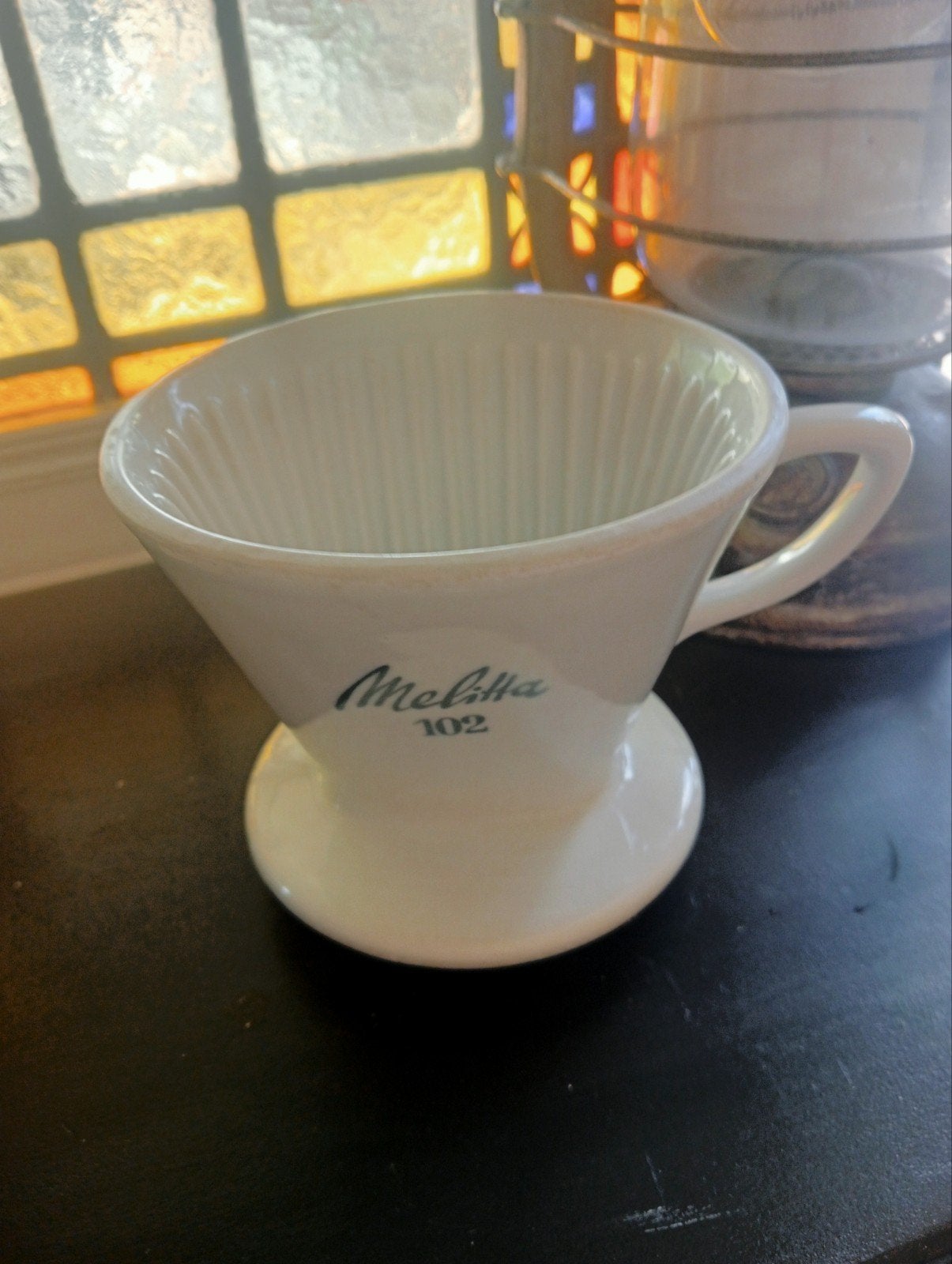 Melitta 102...koffiefilter...vintage, Ophalen of Verzenden, Zo goed als nieuw, Aardewerk, Overige stijlen