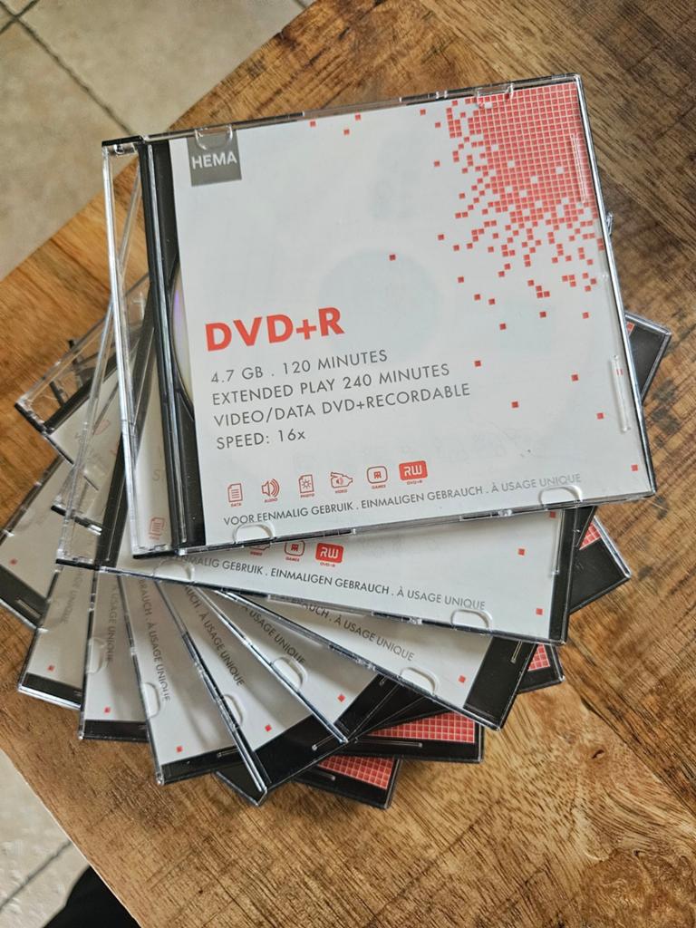 Hema DVD+R 4.7 GB 120 min - 16x snelheid (nieuw), Computers en Software, Beschrijfbare discs, Ophalen, Nieuw, Dvd, Hema