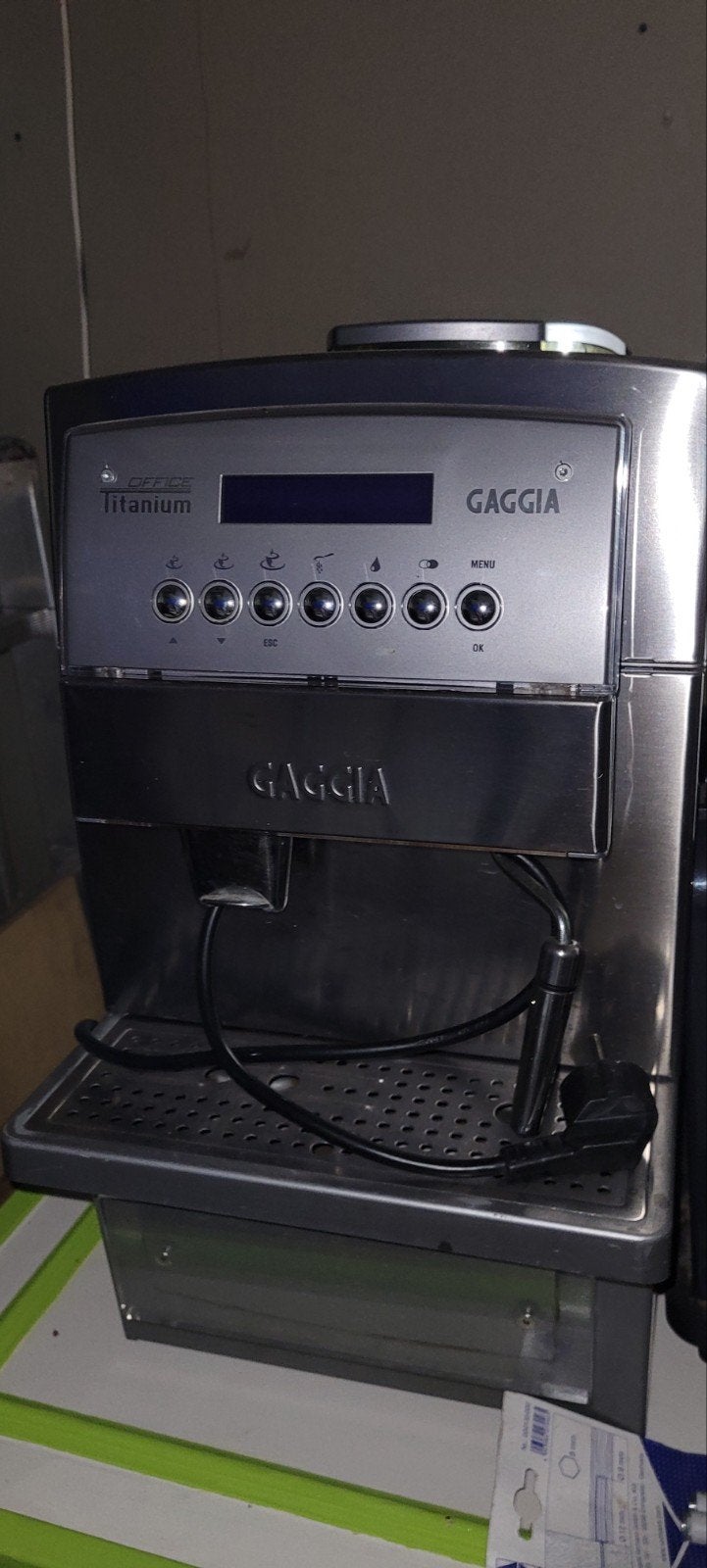 Gaggia Office Titanium Espresso Apparaat, Witgoed en Apparatuur, Koffiezetapparaten, Info@gaggia.com, Espresso apparaat, 10 kopjes of meer