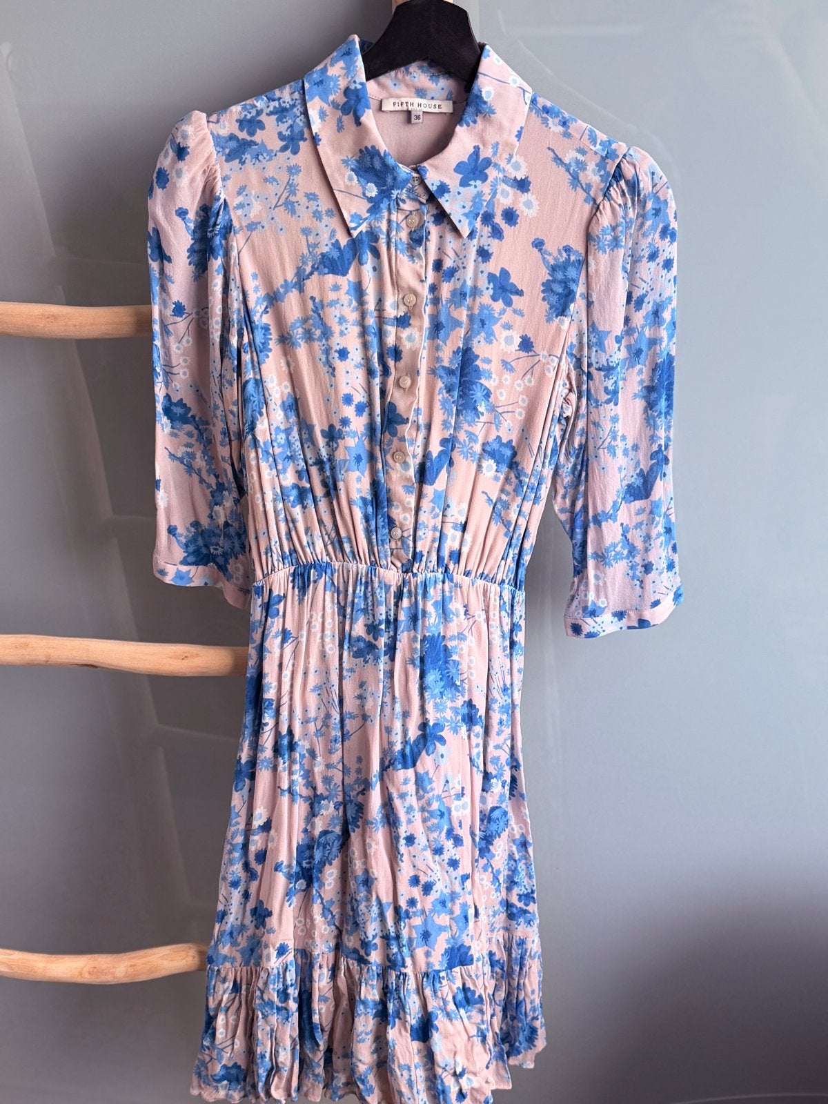Fifth House jurk met bloemenprint, Blauw, Ophalen of Verzenden, Zo goed als nieuw, Maat 36 (S)