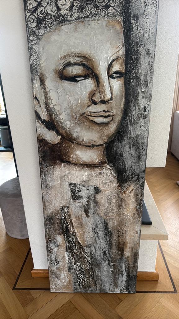 Boedha olieverf heel gaaf! Schilderij opdruk, Huis en Inrichting, Woonaccessoires | Boeddhabeelden, Ophalen, Zo goed als nieuw