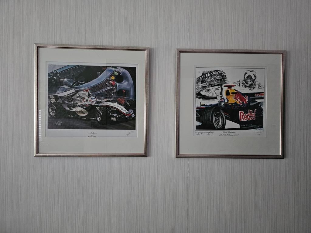 litho's Formule 1  Raikkonen en Coulthart - limited editions, Ophalen
