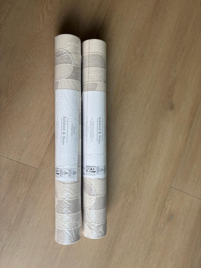 Ashford & Sons Behang Ruby Beige ( 2 rollen en paar meter), Ophalen of Verzenden, 10 tot 25 m², Beige