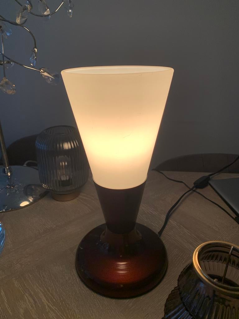 Vintage LAKRO Space Ace - Desk lamp, Ophalen of Verzenden, Gebruikt, Glas, 50 tot 75 cm