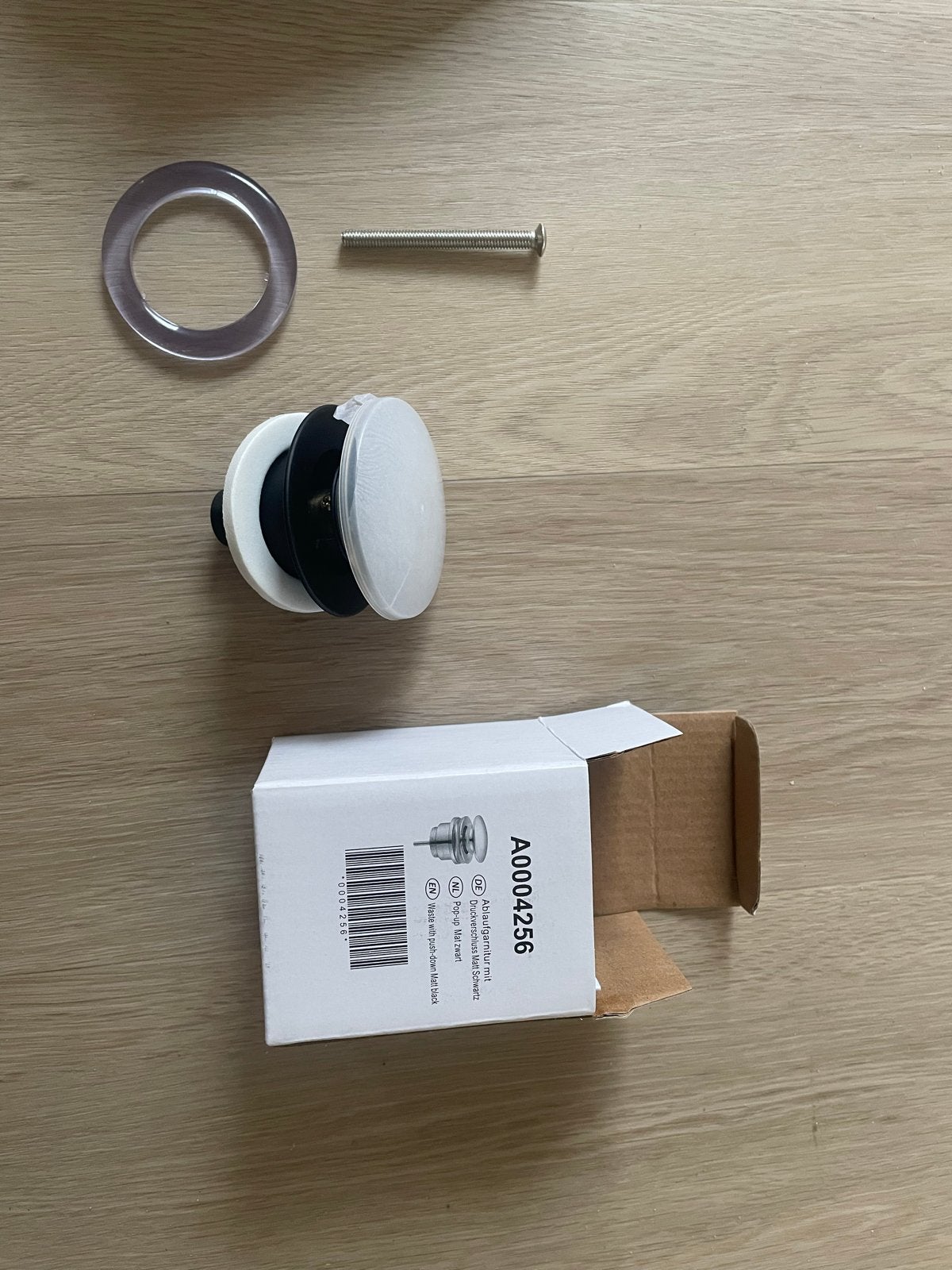 Saniclear Nero clickwaste zwart mat - Nieuw in doos, Doe-het-zelf en Verbouw, Sanitair, Ophalen, Nieuw, Wastafel