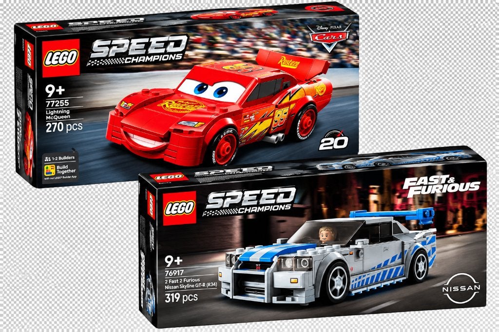 LEGO Speed Champions Nissan Skyline + Lightning McQueen, Ophalen of Verzenden, Gebruikt, Lego, Speed Champions