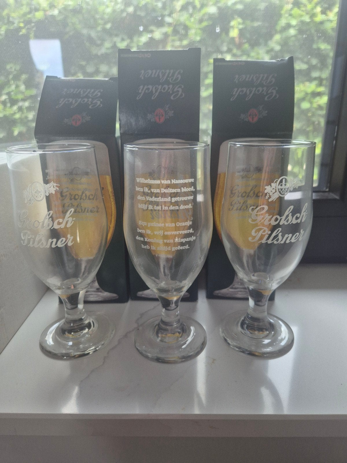 Grolsch Pilsner Bierglazen - Set van 3, Verzamelen, Ophalen, Nieuw, Bierglas