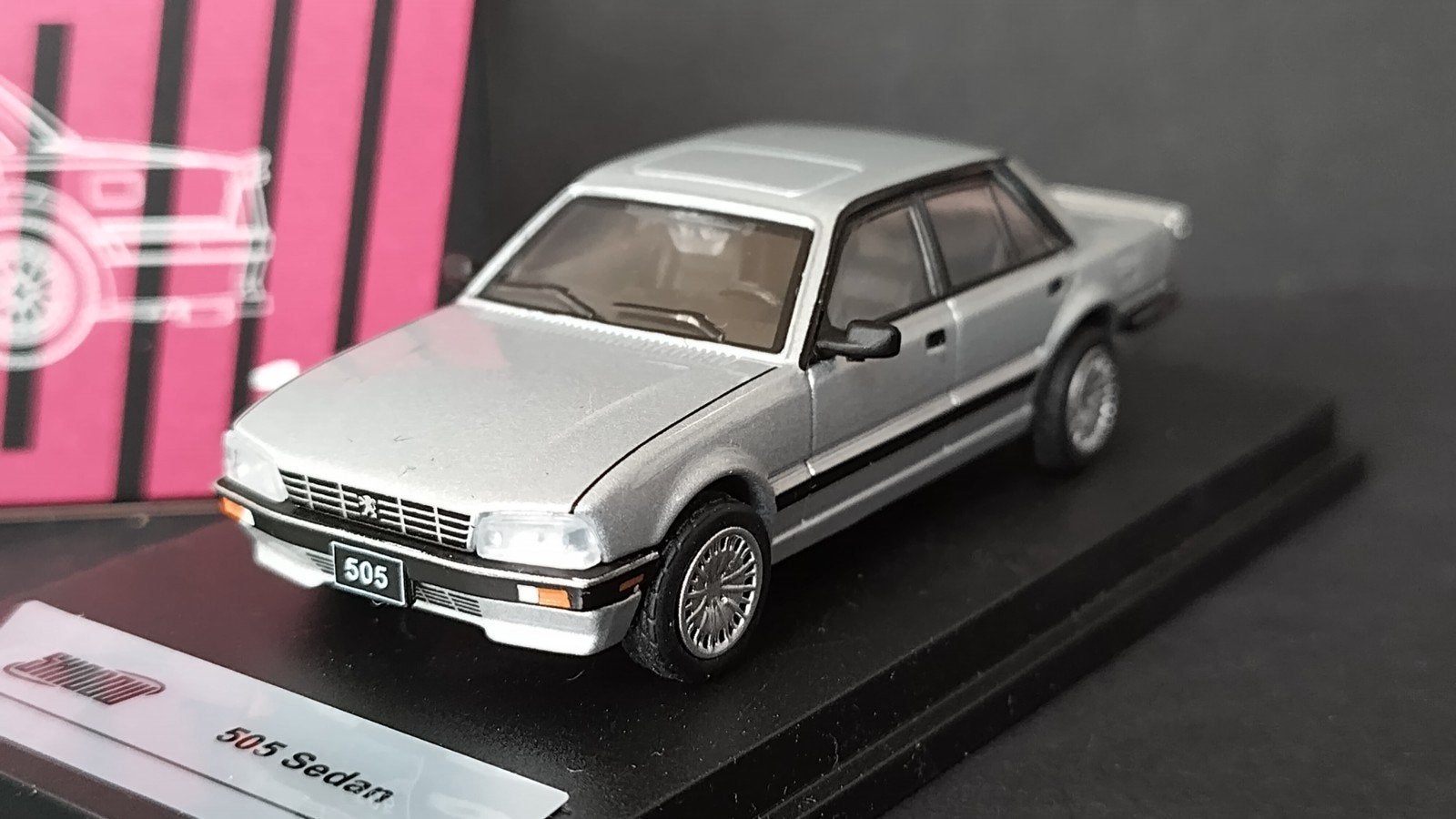 Peugeot 505 Turbo Zilver 1:64 Shadow Pol, Hobby en Vrije tijd, Auto, Verzenden, ., Nieuw
