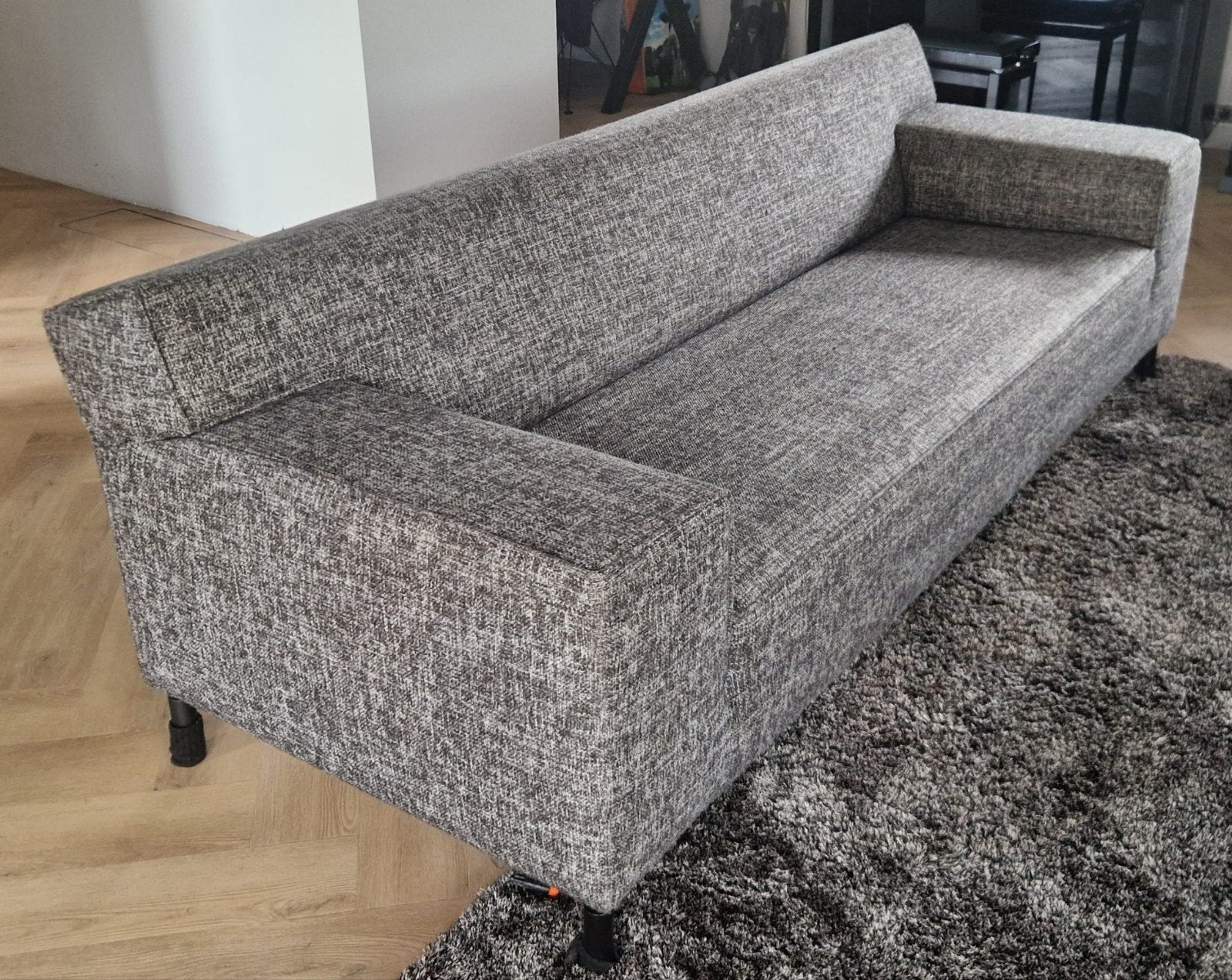 3-zits bank in charcoal kleur, Ophalen, Driepersoons, 75 tot 100 cm, Zo goed als nieuw