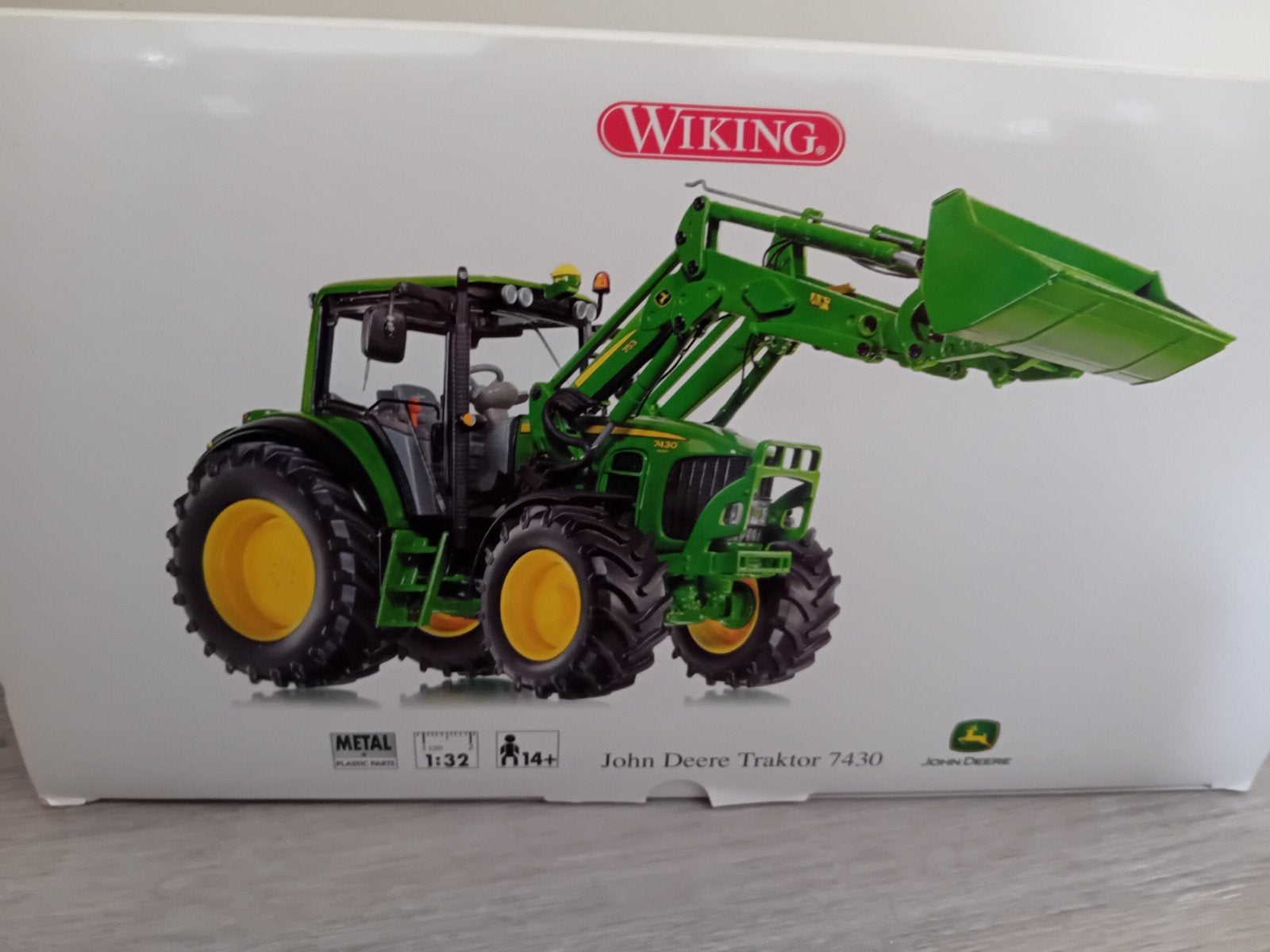 John deere 7430 met voorlader wiking 1 32, Ophalen of Verzenden, Nieuw, Tractor of Landbouw, Overige merken
