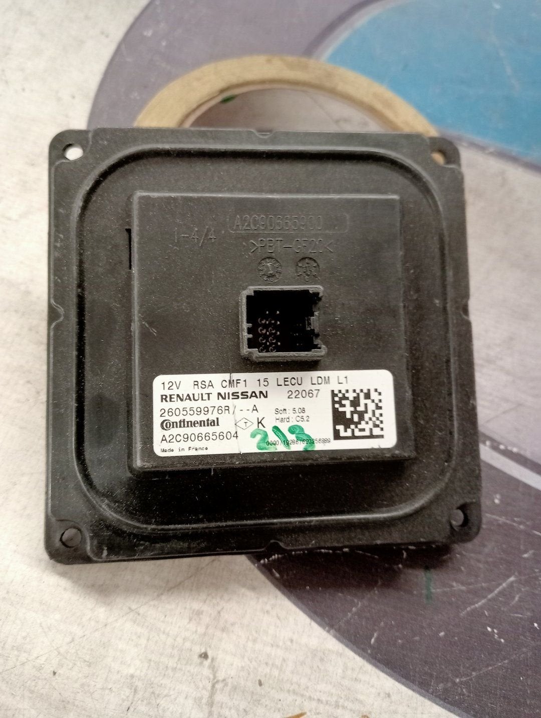 Led-ballast 2605599976R Renault A2C90665604 Continental, Gebruikt, -, Renault, -