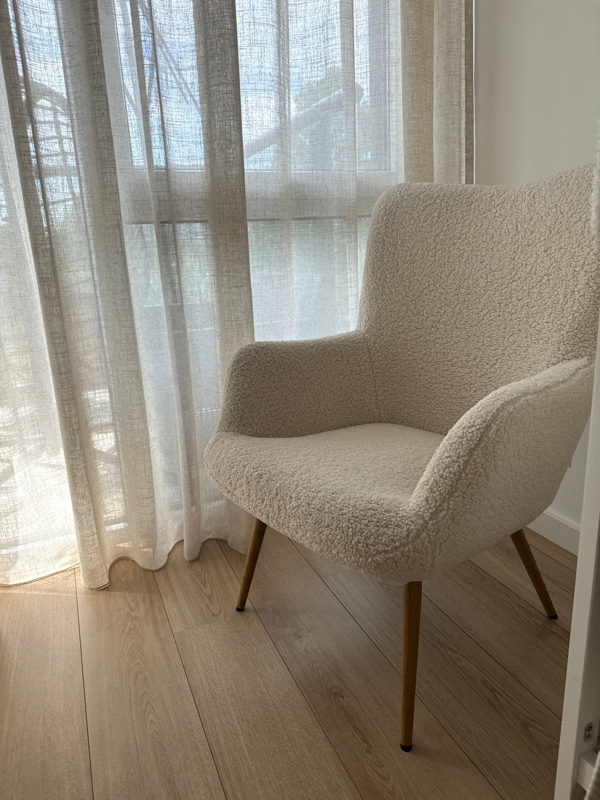 Comfortabele teddy fauteuil - Zo goed als nieuw, Wit, Ophalen of Verzenden, Zo goed als nieuw, Eén