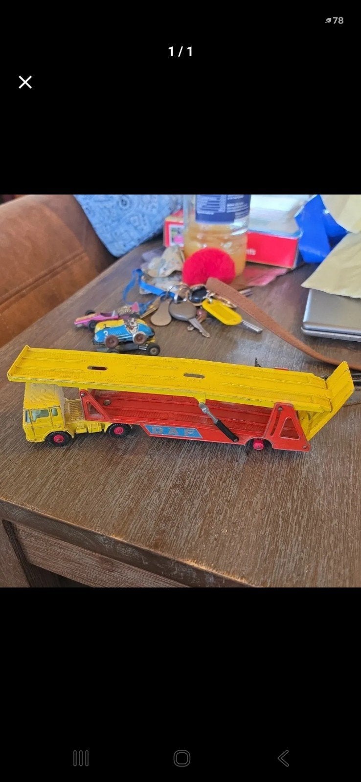 Vintage Matchbox DAF Oprijwagen Speelgoed Vrachtwagen, Ophalen of Verzenden, Gebruikt