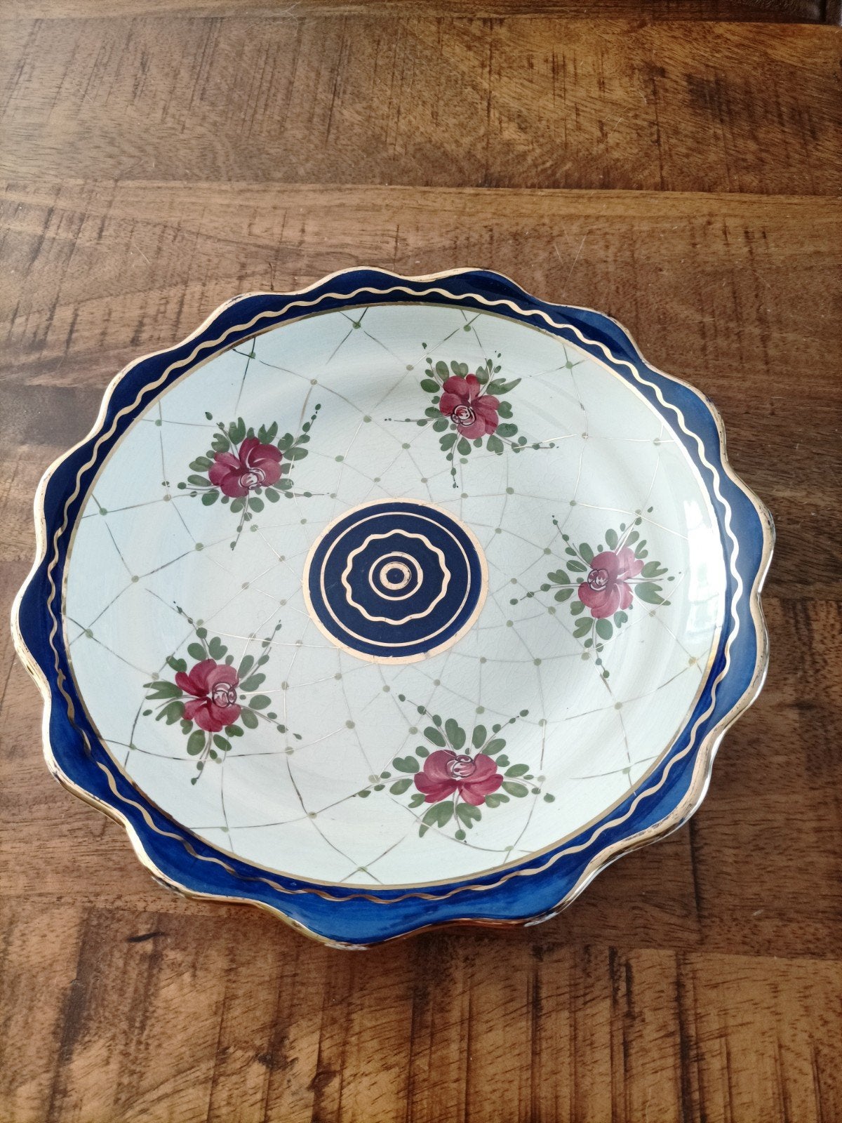 Decoratieve schaal met bloemmotief van Flora Gouda Holland, Ophalen of Verzenden