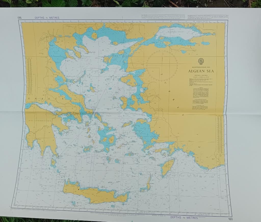 Zeekaarten Middellandse zee oost, Ophalen of Verzenden, Gebruikt, Overige typen