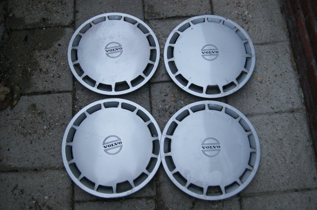 Set van 4 originele wieldoppen Volvo 360 GLE 13 inch, Auto diversen, Wieldoppen, Ophalen of Verzenden, Gebruikt