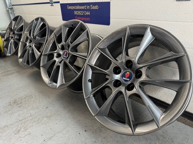 Saab Alu 65 aero velgen 18 inch nieuw gecoat gun metal grey, Niet ingevuld, 18 inch, Velg(en), Niet ingevuld