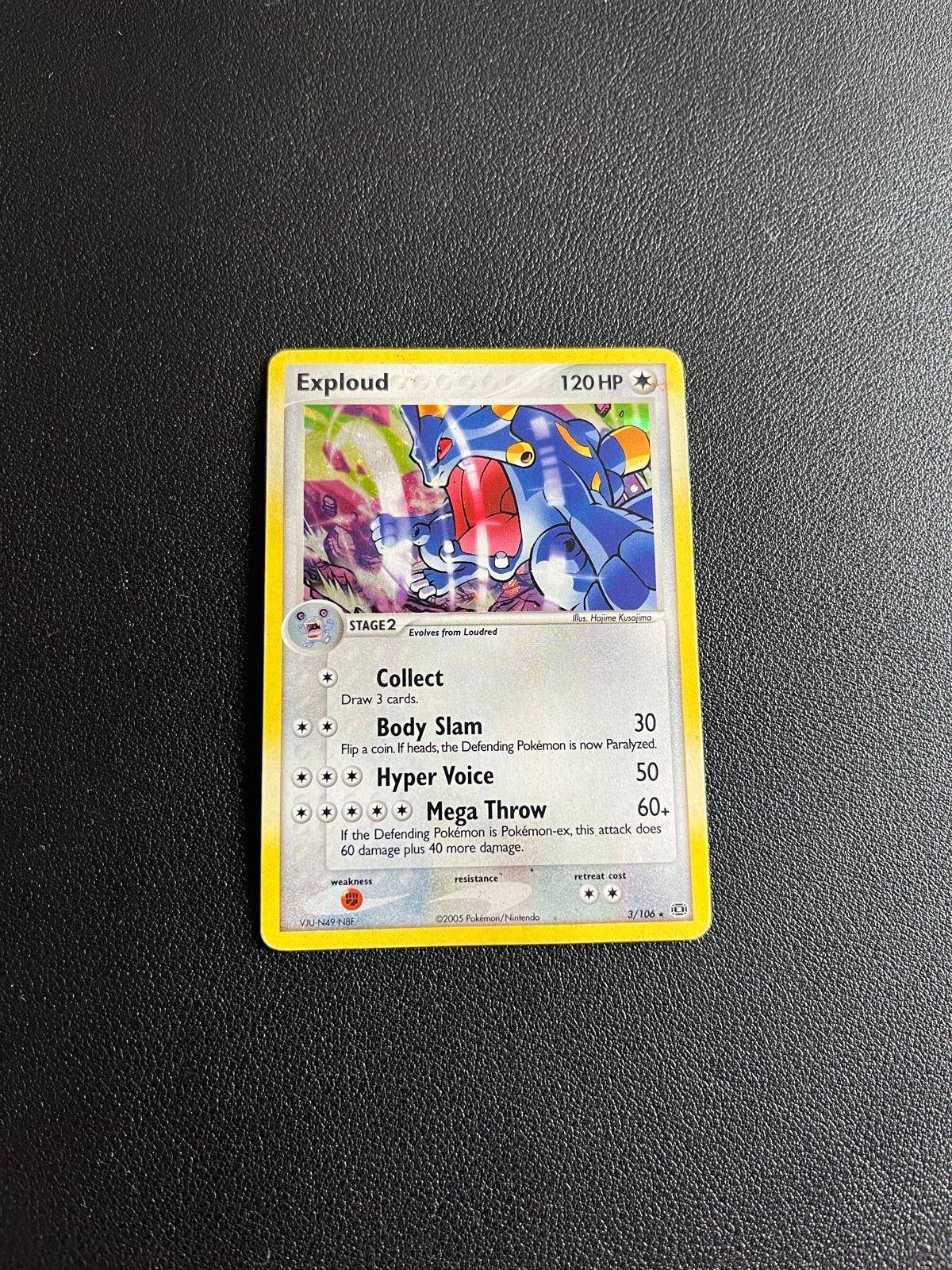 Exploud Pokémon kaart 3/108 EX Deoxys 2005, Ophalen of Verzenden, Gebruikt, Losse kaart
