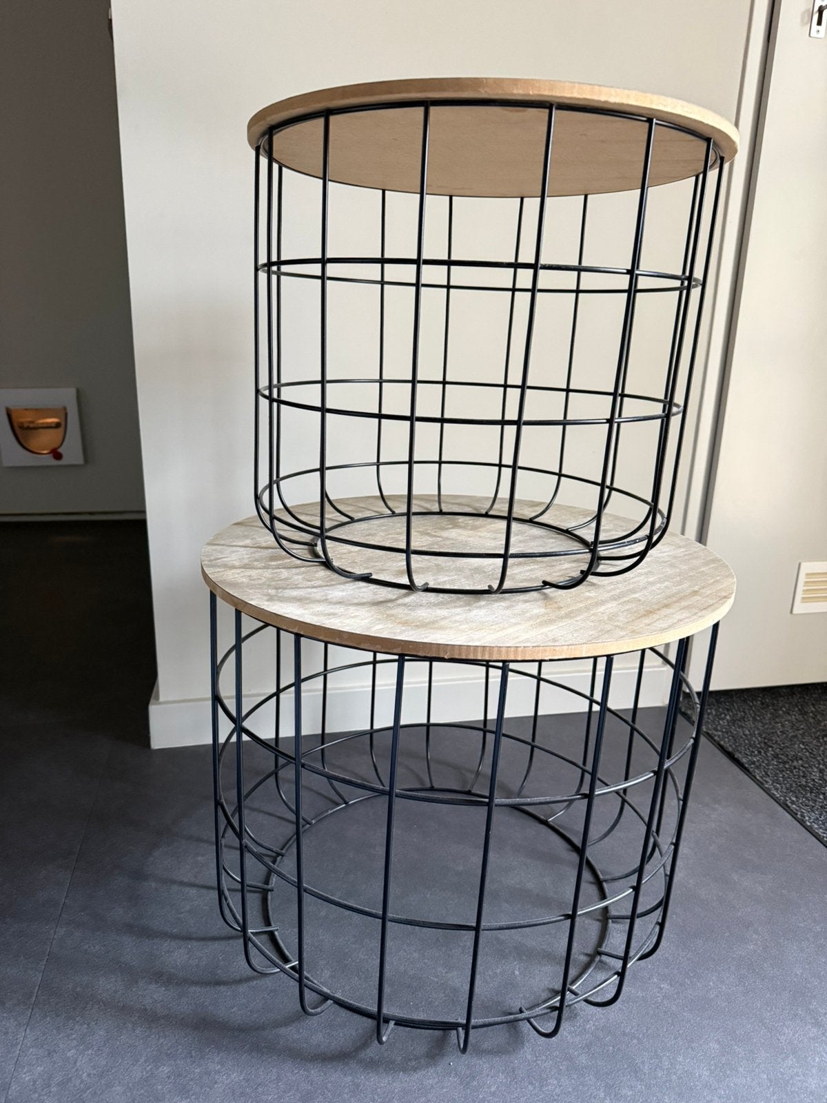 Set salon / bijzet tafels, Minder dan 55 cm, Rond, Zo goed als nieuw, Ophalen
