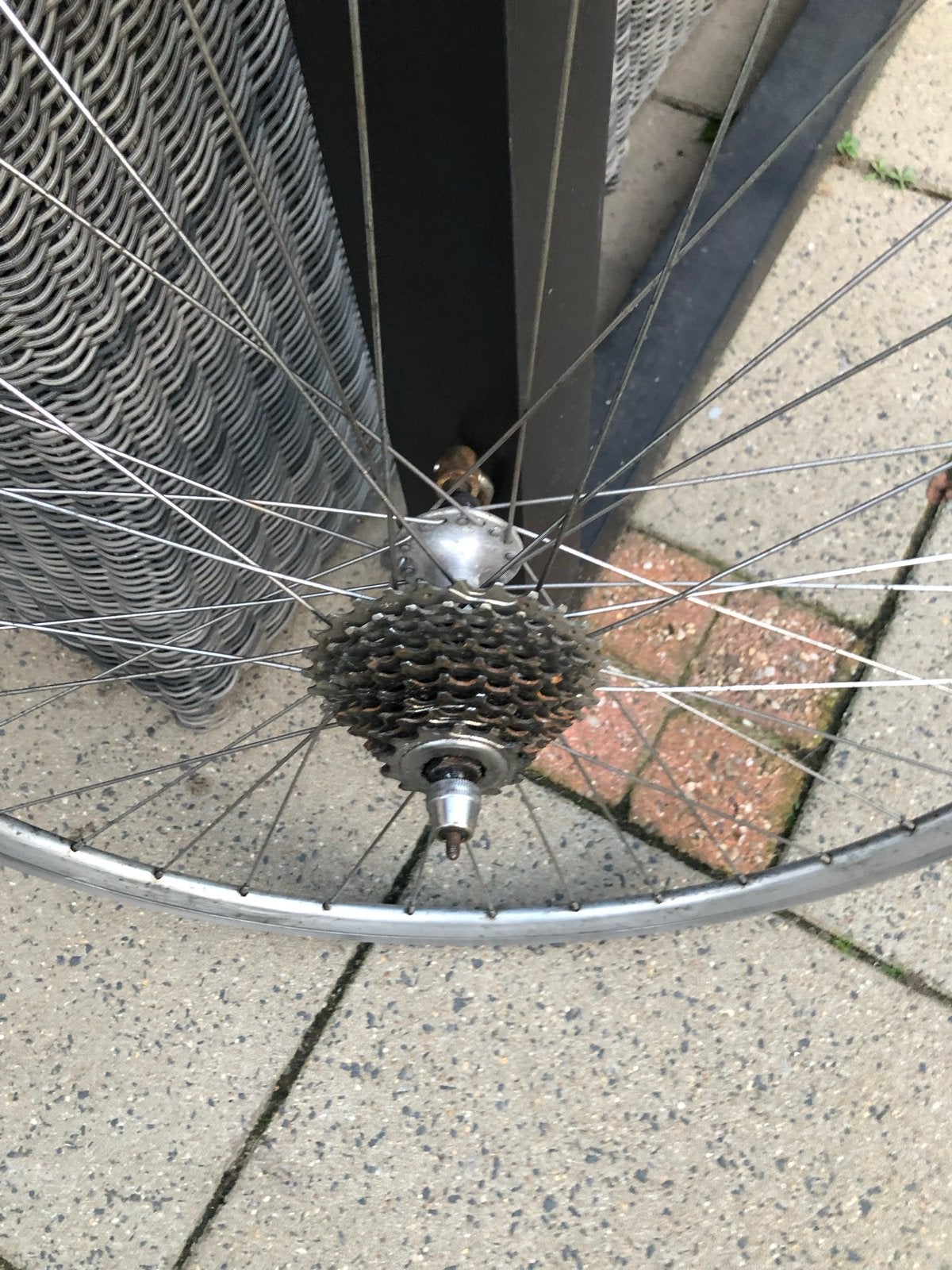 Achterwiel 9 speed met DP18 velg, Ophalen, Gebruikt, Racefiets, Wiel