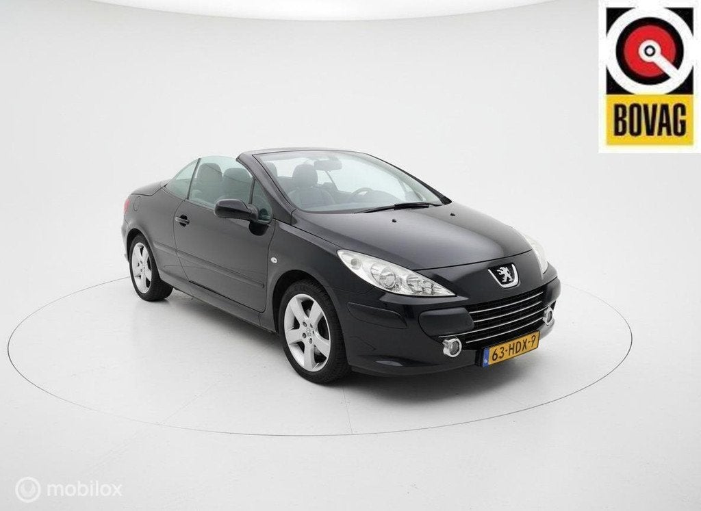 Peugeot 307 CC 2.0-16V Palm Beach 2008 AIRCO/LMV/STOELVERWAR, Auto's, Peugeot, Voorwielaandrijving, Gebruikt, Zwart, 4 cilinders