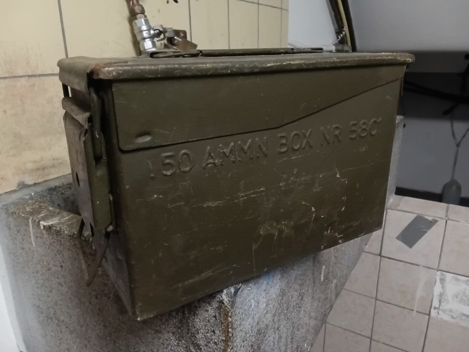 Munitiekist .50 AMMO BOX NR 580 - Militaria, Ophalen of Verzenden, Overige soorten, Overige gebieden, Kist of Geocache