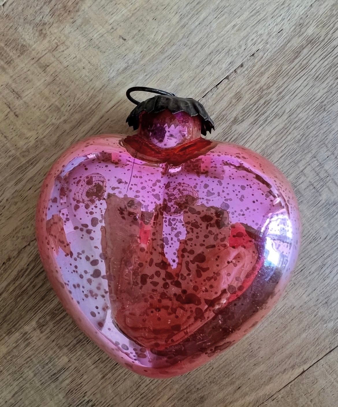 Roze PTMD glazen hart ornament 10 cm, Nieuw, Roze, Ophalen of Verzenden, Landelijk