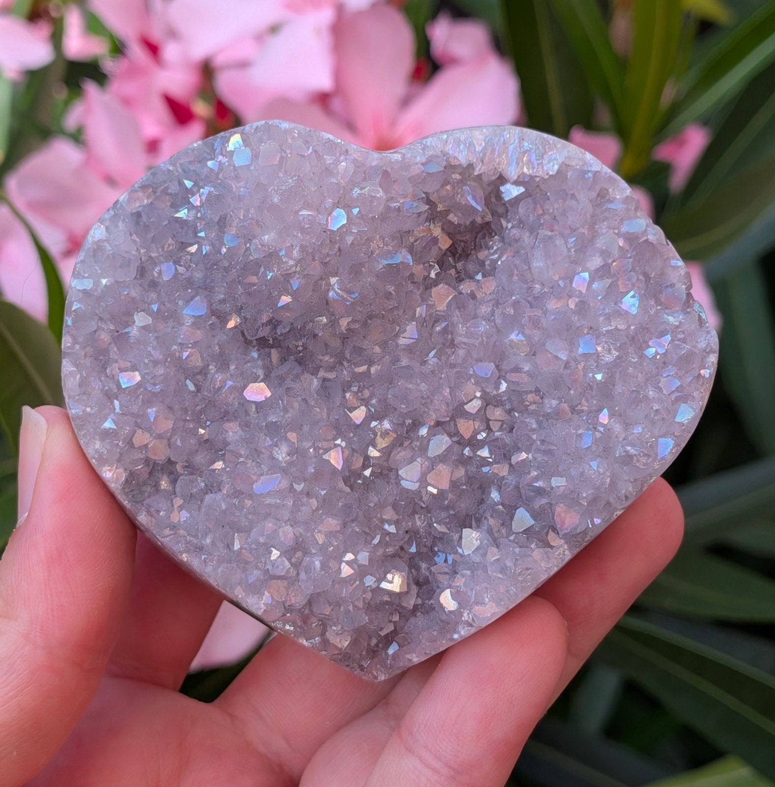 Angel aura amethist hart, Ophalen of Verzenden