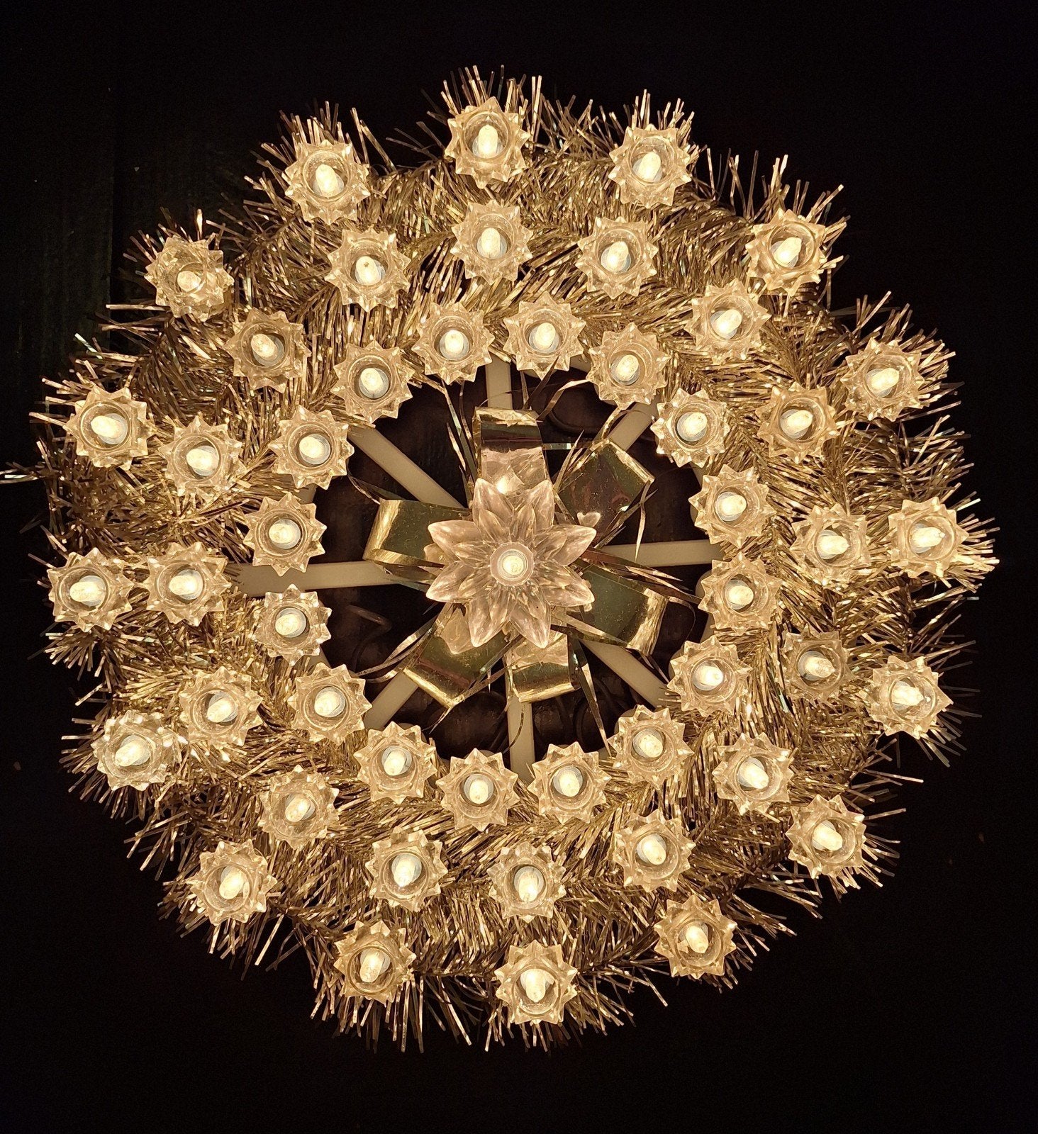 Vintage kerstkrans / verlichting, Ophalen, Gebruikt