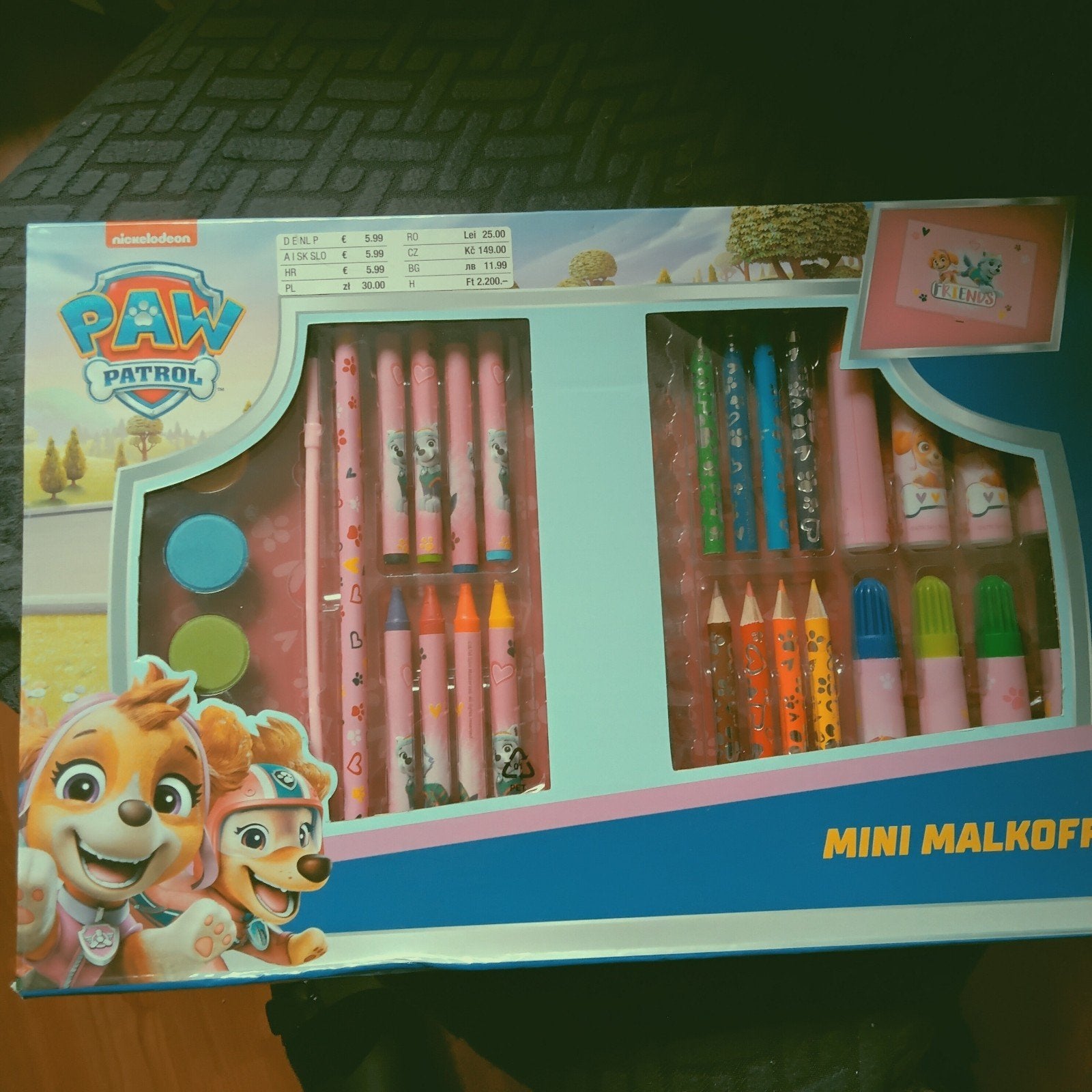 Kleurdoos mini teken  koffer 34 delig, Ophalen