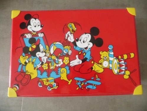 opbergdoos speelgoed Mickey Mouse rood, Ophalen of Verzenden, Zo goed als nieuw