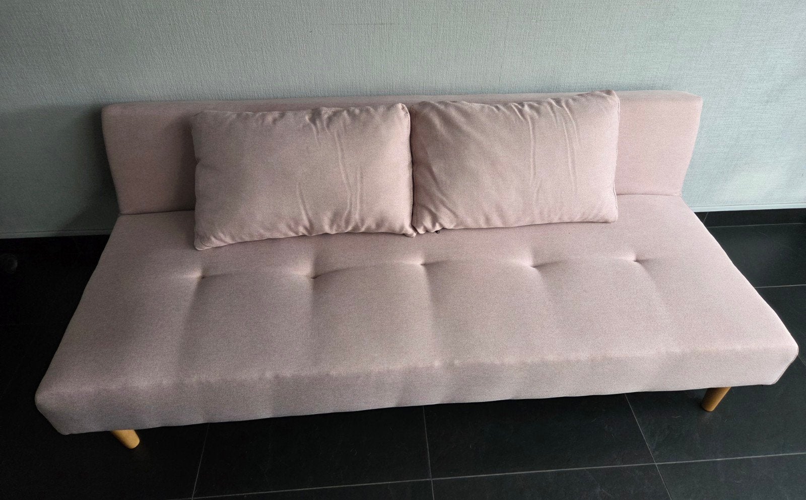 Slaapbank Roze 74x180x86 cm, Ophalen, Gebruikt, Tweepersoons, 190 cm of minder