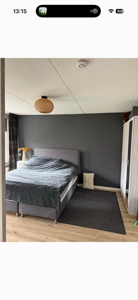 IKEA Dunvik boxspring 160x200 cm met zacht matras, Huis en Inrichting, Ophalen, Gebruikt, Tweepersoons, 200 cm