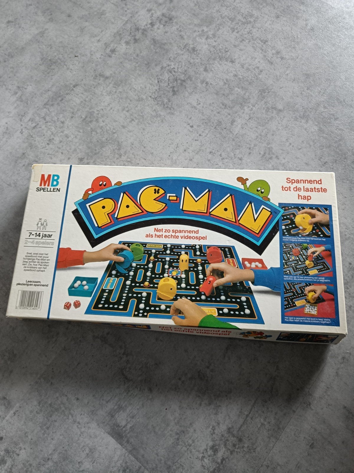 Vintage MB Spellen Pac-Man Bordspel - Compleet, Drie of vier spelers, Ophalen of Verzenden, Gebruikt, MB Spellen