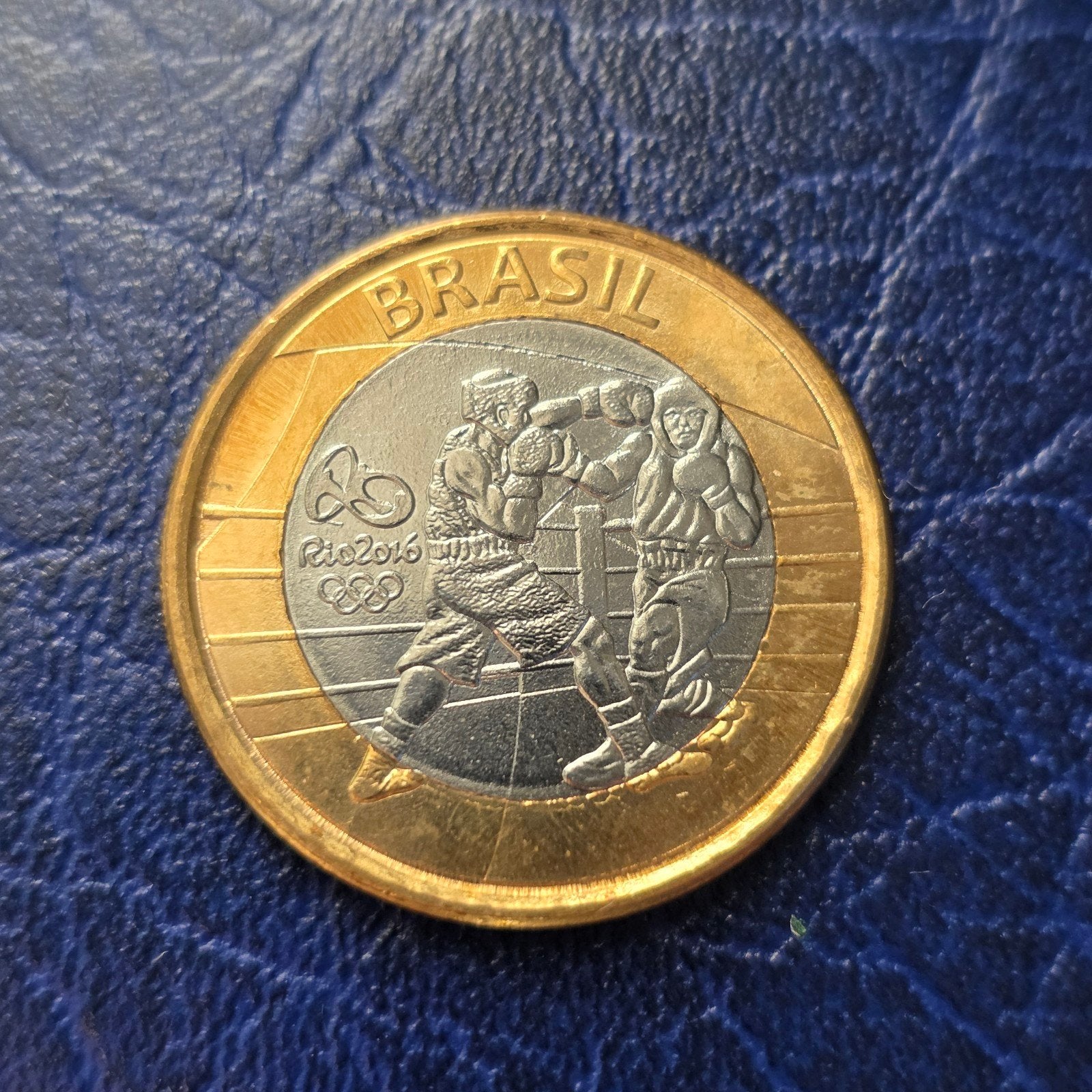 Brazilië 1 Real Olympische Spelen Rio 2016 - Boksen, Ophalen of Verzenden, Zuid-Amerika, Losse munt