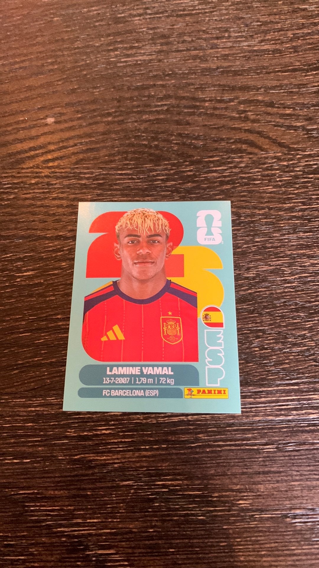 Yamal panini kaart sticker, Ophalen of Verzenden, Zo goed als nieuw, Sticker