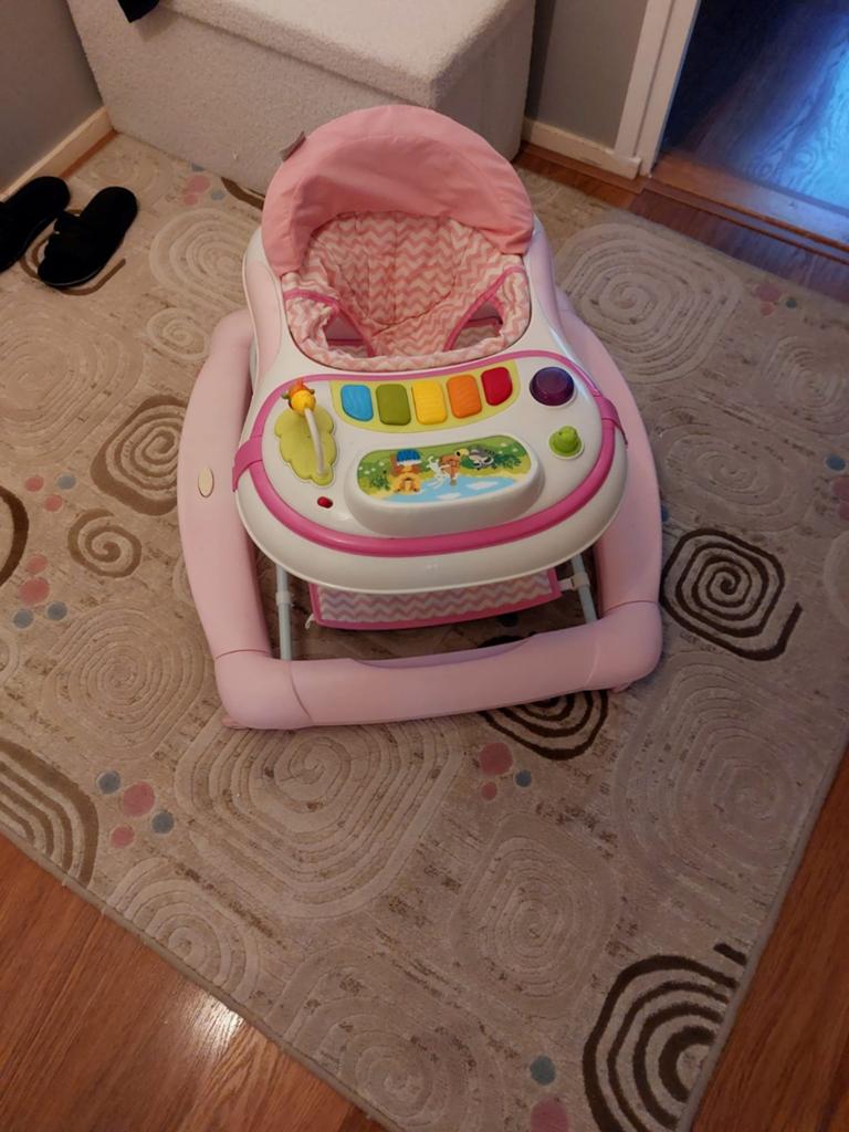 Roze loopstoel voor baby's, Ophalen, Gebruikt, Loopvoertuig