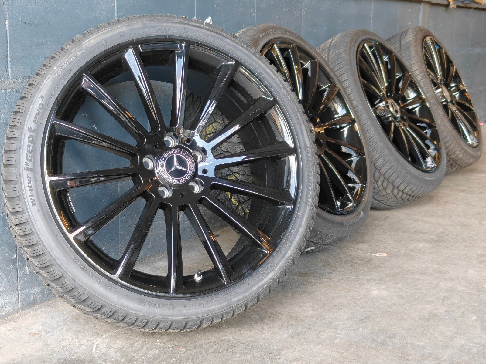 19" Winterset Mercedes A B C Klasse Hankook W206 W177 W247, 19 inch, Hankook, Banden en Velgen, Onbekend