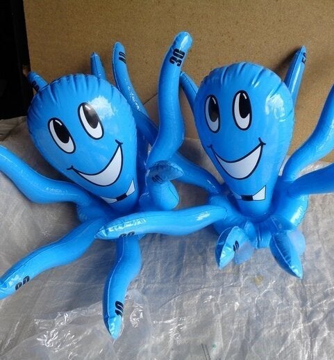 Partij opblaas octopus 28cm Hoog, ., Nieuw, Ophalen of Verzenden, .