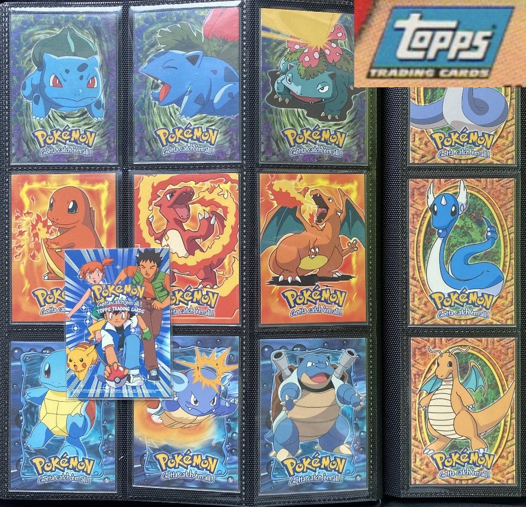 Pokemon Topps - complete sets - First movie & 2000 & chase, Ophalen of Verzenden, Zo goed als nieuw, Meerdere kaarten, Foil