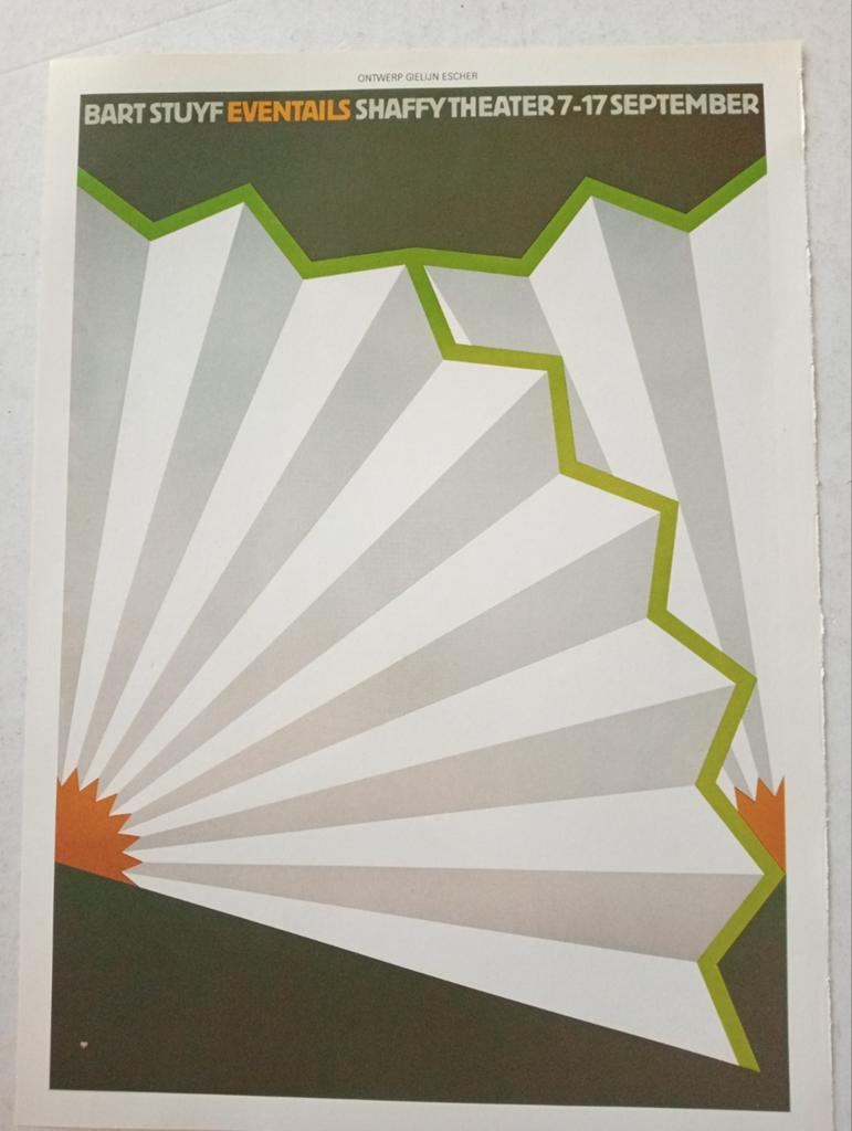 Gielijn Escher affiche ontwerp jaren 70 Bart Stuyf, Verzamelen, Posters, Ophalen of Verzenden, Gebruikt, A1 t/m A3